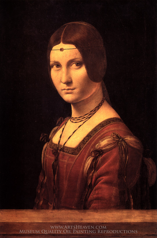 541x820 Reproduction Painting Leonardo Da Vinci La Belle Ferroniere - Painting Reproductions