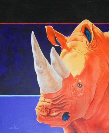 360x437 Rhino, Horns, Black Rhino, White Rhino, African Animals, Big Five - Painting Rhino Horns
