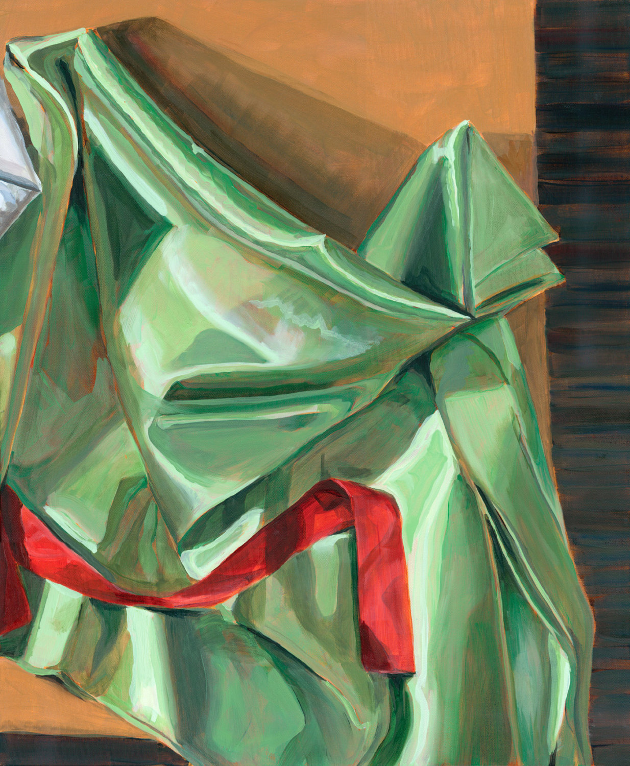 1234x1500 Oil Painting On Canvas Original Oil Painting Shiny Fabric - Painting Ribbon