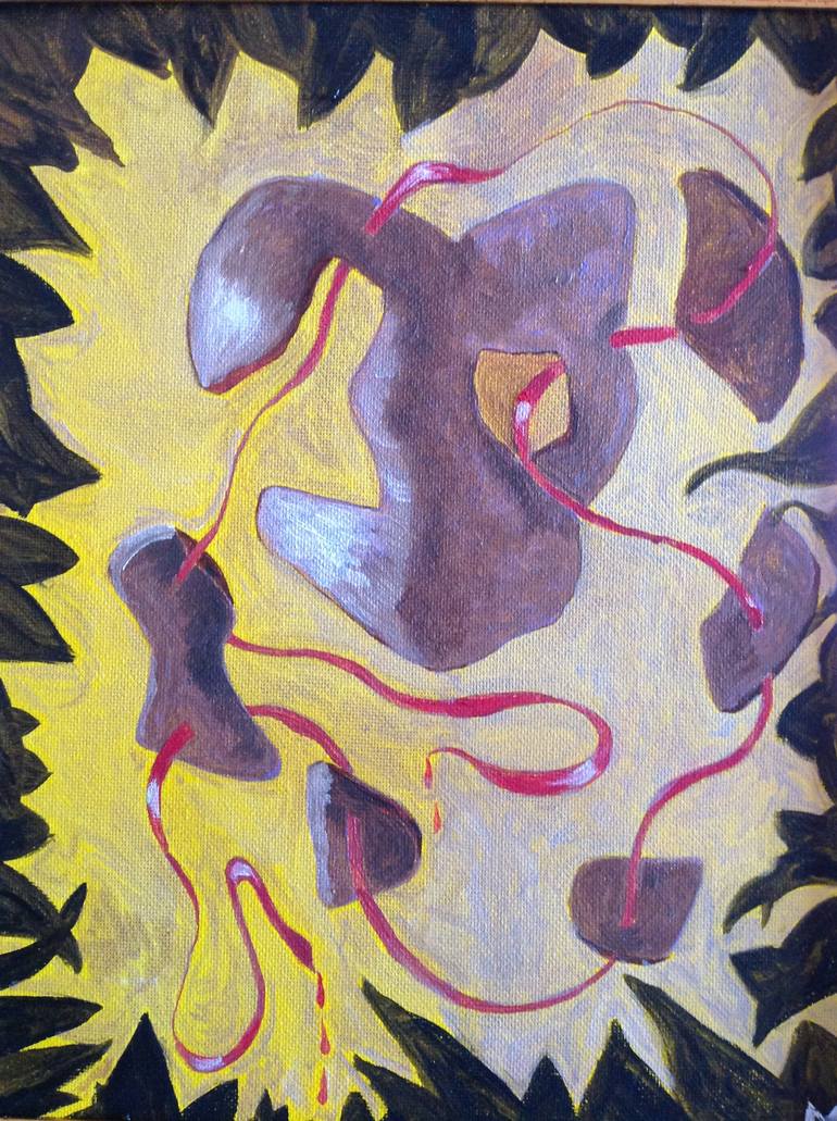 770x1031 Saatchi Art Pull The Red Ribbon Painting By Monica Marelli - Painting Ribbon