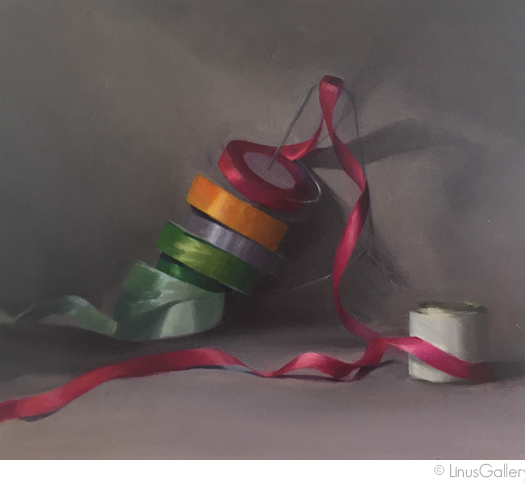 525x485 Vibrance Artist Sophie M. Cook Hanging By A Ribbon - Painting Ribbon