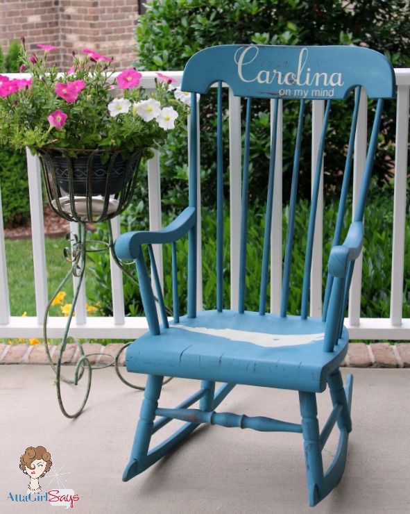 591x740 Errors Amp Alma Maters The Story Of My Hand Painted Carolina On My - Painting Rocking Chair