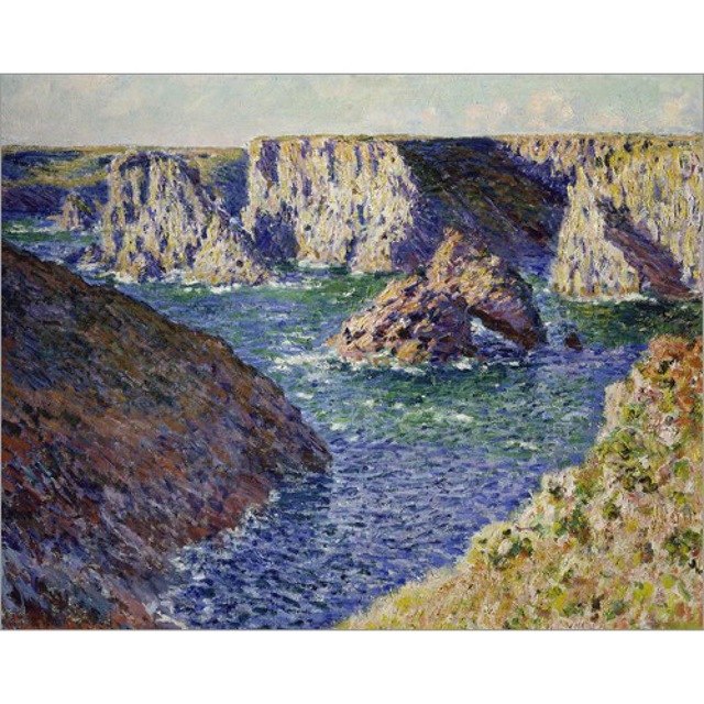 640x640 Hand Painted Oil Paintings Claude Monet Canvas Art The Rocks - Painting Rocks On Canvas