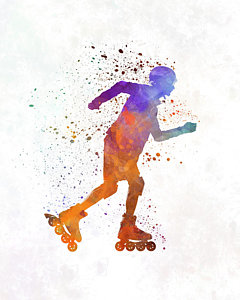 240x300 Roller Skate Paintings Fine Art America - Painting Roller Skates