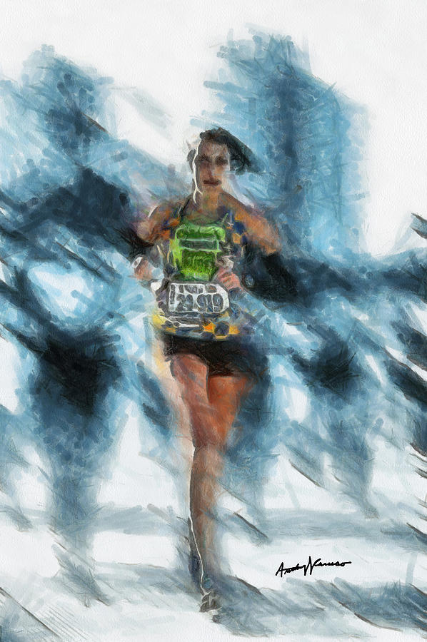 598x900 Runner Painting By Anthony Caruso - Painting Runner