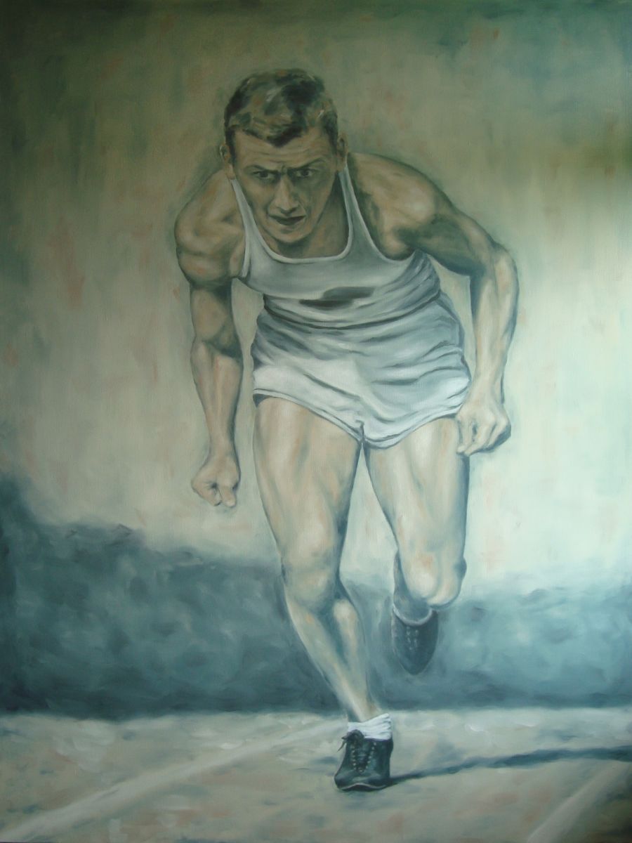900x1200 The Runner (Frank Coenegrachts) - Painting Runner