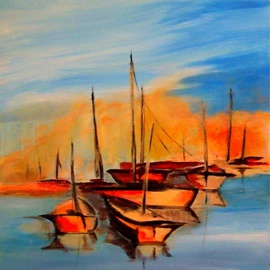 270x270 Sailing Acrylic Paintings Original Artwork For Sale - Painting Sailboats In Acrylic