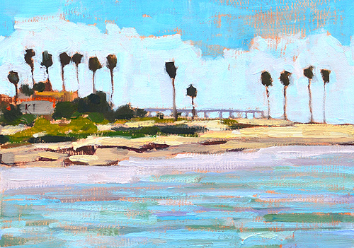 500x351 Ocean Beach, San Diego Painting - Painting San Diego