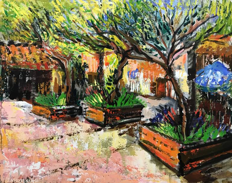 770x606 Saatchi Art Spanish Village In Balboa Park, San Diego Painting By - Painting San Diego