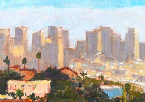 500x351 San Diego Skyline Painting - Painting San Diego