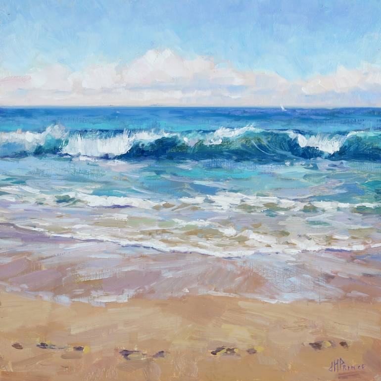 770x770 Saatchi Art Footprints In The Sand Painting By Jenifer Prince - Painting Sand