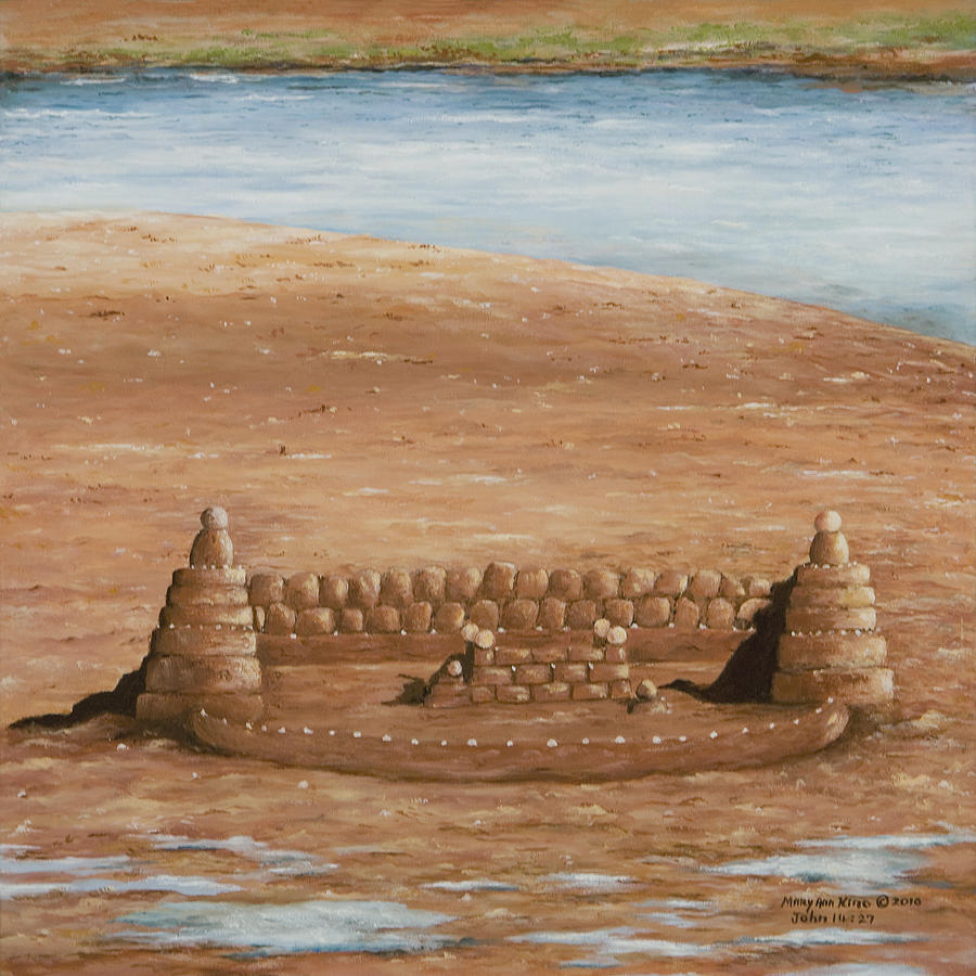 900x900 Sand Castle At Lake Powell Painting By Mary Ann King - Painting Sand