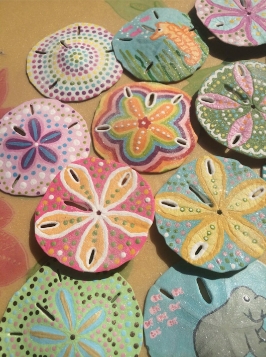 530x710 Instead Of Painting Easter Eggs . We Paint Sand Dollars On Anna - Painting Sand Dollars
