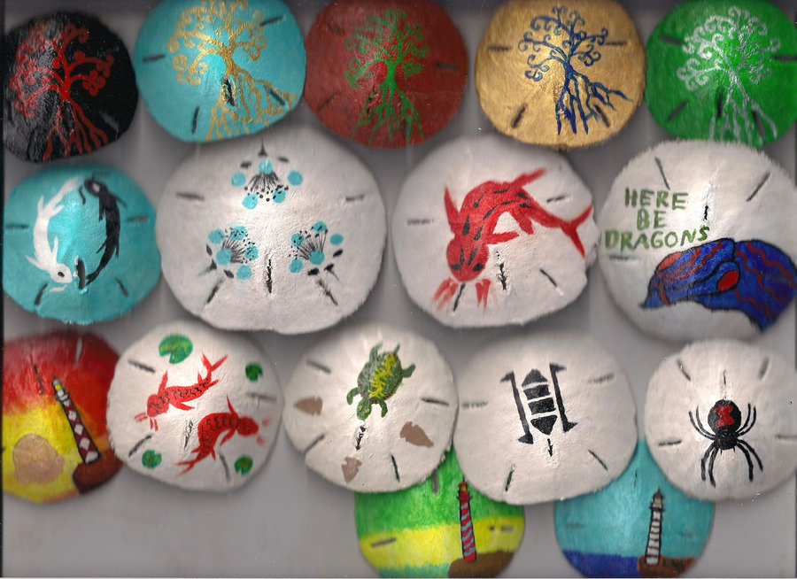 900x654 Painted Sand Dollars By Dragonlover101040 - Painting Sand Dollars
