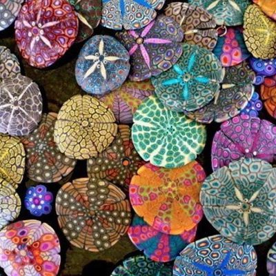 400x400 Painted Sand Dollars Pretty Beach Pebble - Painting Sand Dollars