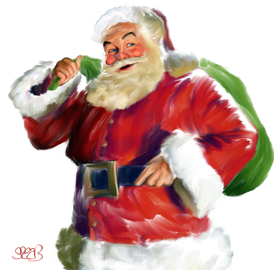 900x885 Santa Claus Painting By Mark Spears - Painting Santa