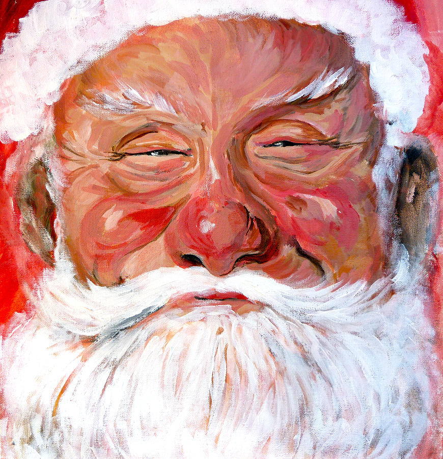 870x900 Santa Claus Painting By Tom Roderick - Painting Santa