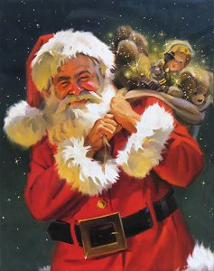 237x300 Tom Browning's Christmas Art - Painting Santa