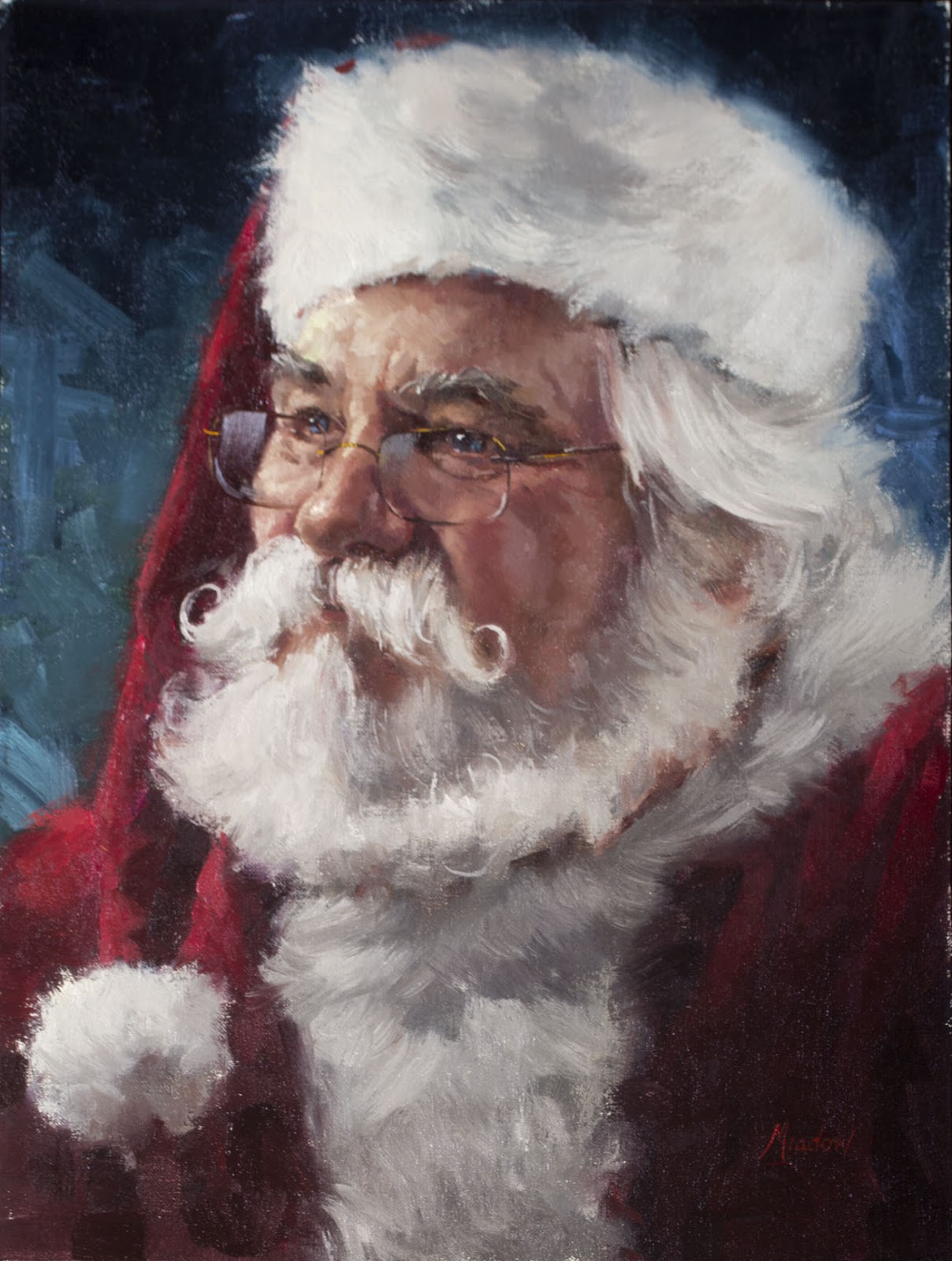 Painting Santa at PaintingValley.com | Explore collection of Painting Santa