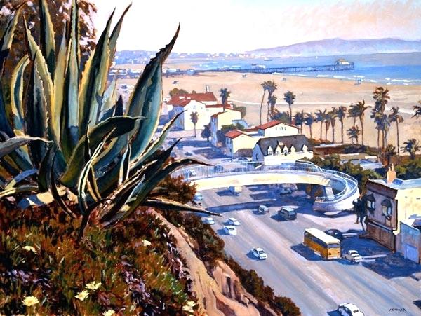 600x451 Santa Monica Landscape Bay Landscape Painting Canvas Landscape - Painting Santa Monica