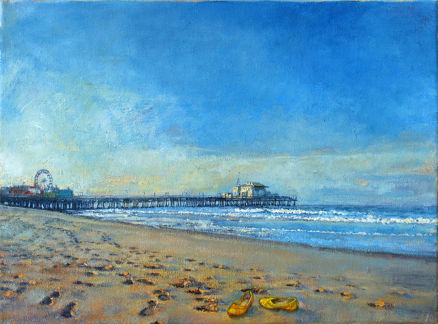 900x667 Santa Monica Painting By Emre Pala - Painting Santa Monica