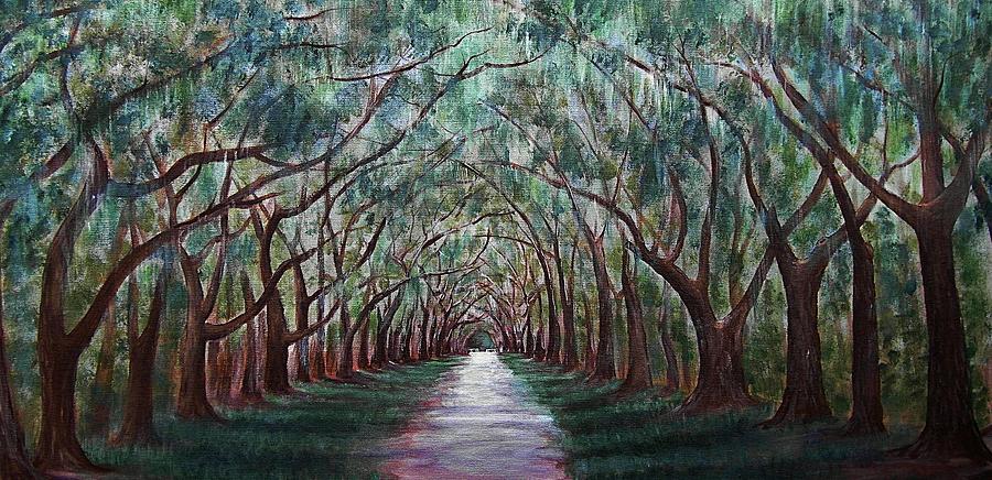 900x436 Oak Avenue Painting By Anastasiya Malakhova - Painting Savannah Ga