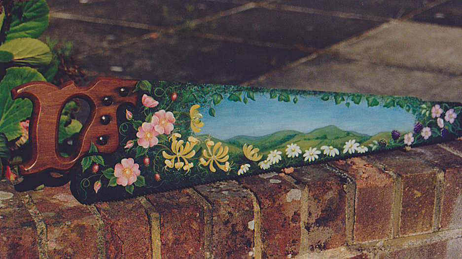 937x525 My Original Painted Saw. Decorative Folk Art - Painting Saws