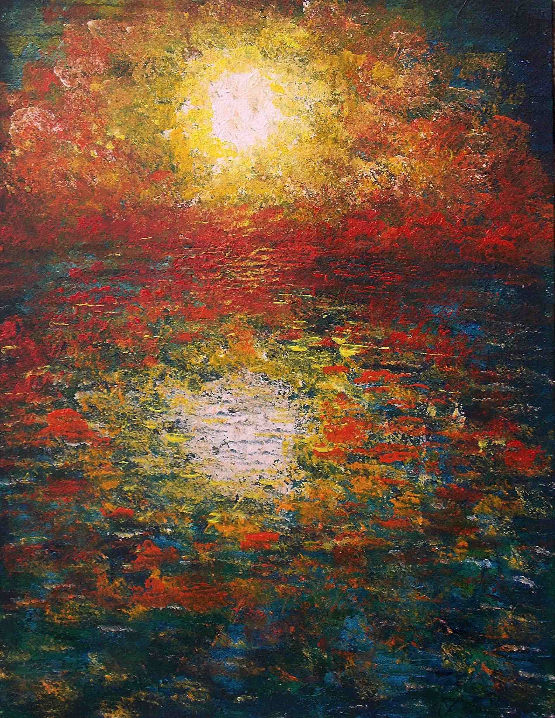 1899x2455 Painting Sunset Le Pont Argenteuil Monet Colored Colorful Lake - Painting Sayings