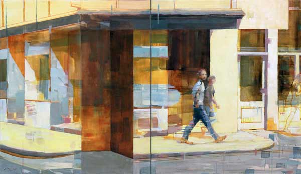 600x347 Michael Azgour, Large Scale Abstract Figurative Painting - Painting Scale