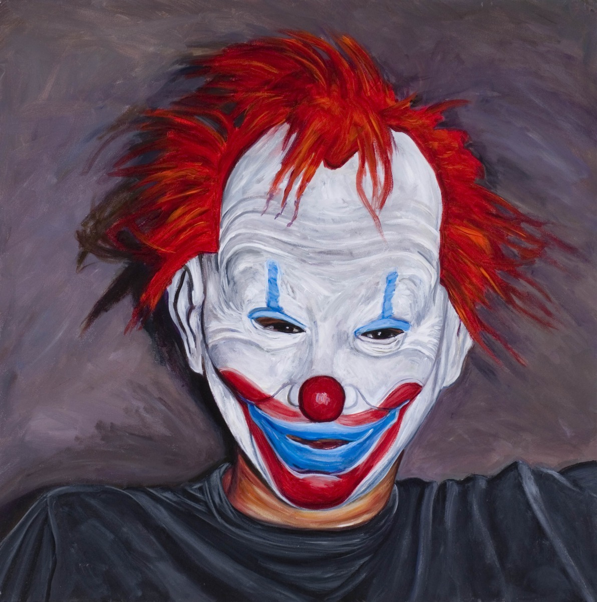 1192x1200 Painting Scary Clown Mask (Original Art By Maria Reyes Jones) - Painting Scary