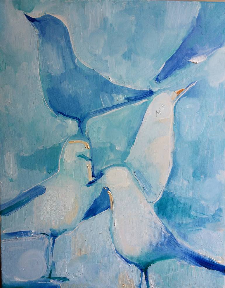 770x984 Saatchi Art Seagulls 3 Painting By Svitlana Prokopenko - Painting Seagulls