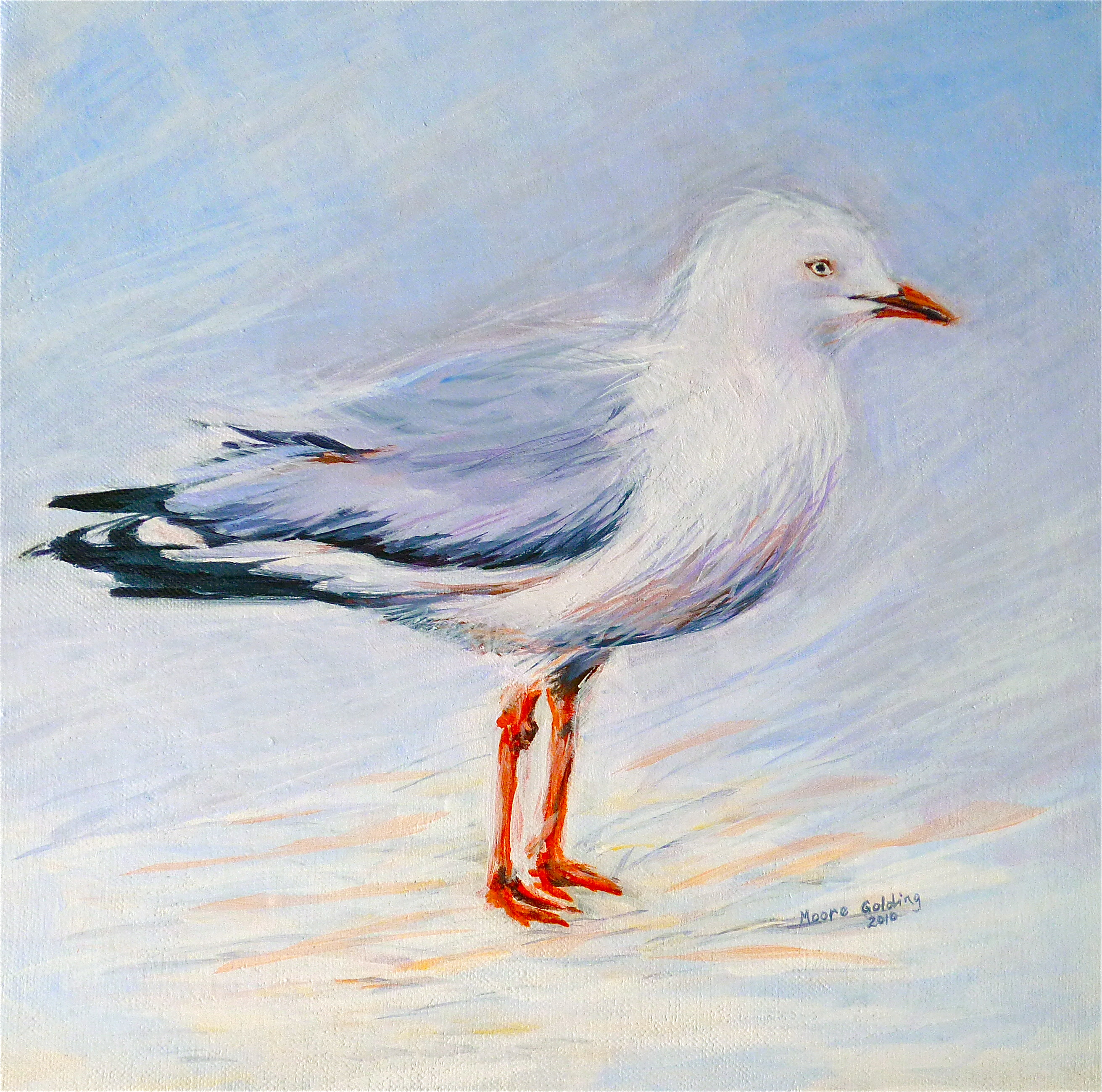 2622x2599 Seagulls Elizabeth Moore Golding - Painting Seagulls