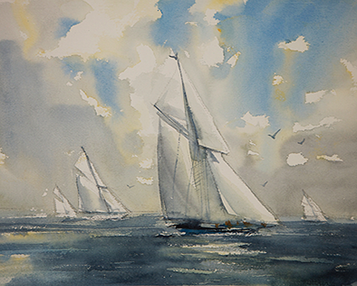 720x576 Art Of Watercolor How To Paint A Seascape And A Sailing Boat - Painting Seascapes In Watercolour