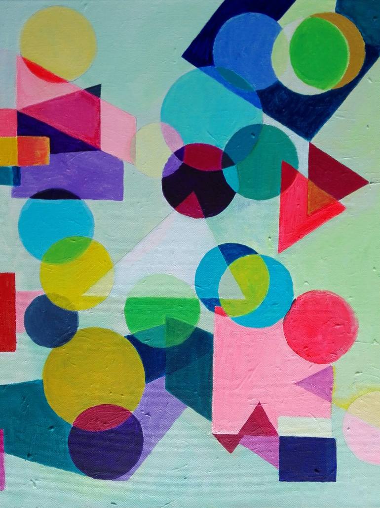 770x1027 Saatchi Art Playground For Shapes Painting By Izabella Hornung - Painting Shapes