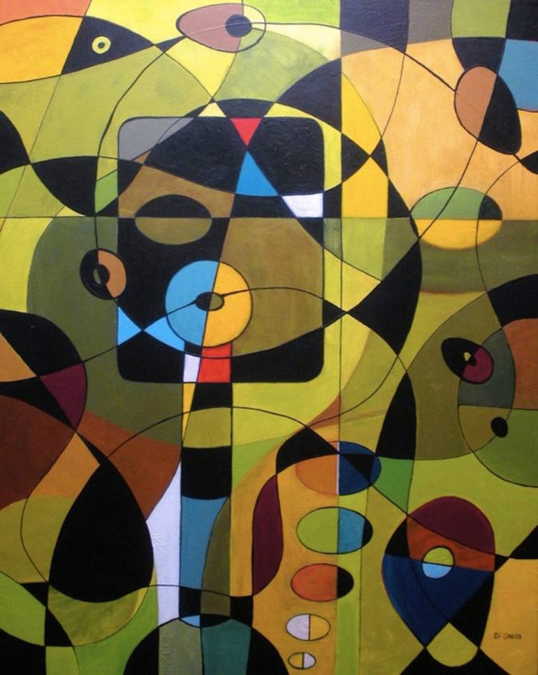 770x966 Saatchi Art Sagome Nere ~ Black Shapes Painting By Ray Di Greco - Painting Shapes