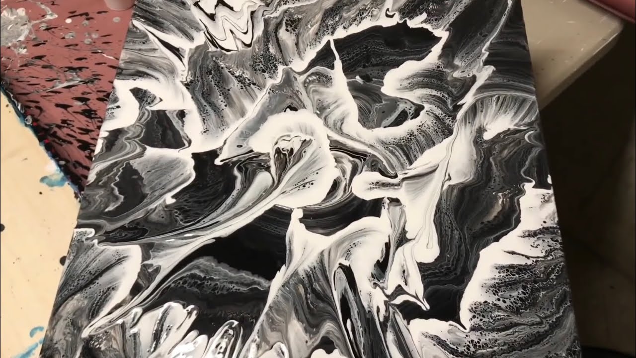 1280x720 Fluid String Painting!! Acrylic Pour Spin Art. Please Share!! Last - Painting Share