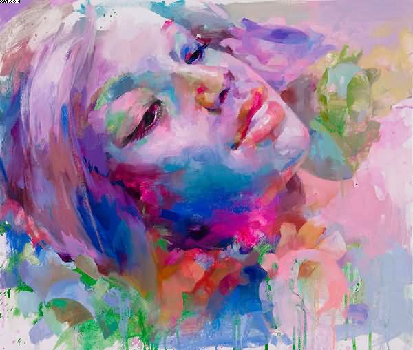 600x508 Sad Girl Wall Painting Share On Facebook - Painting Share