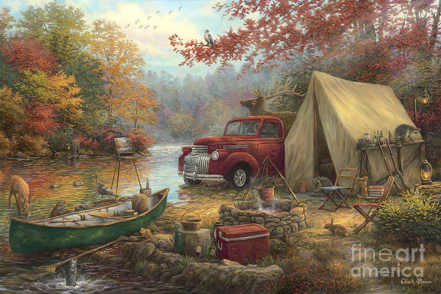 900x600 Share The Outdoors Painting By Chuck Pinson - Painting Share