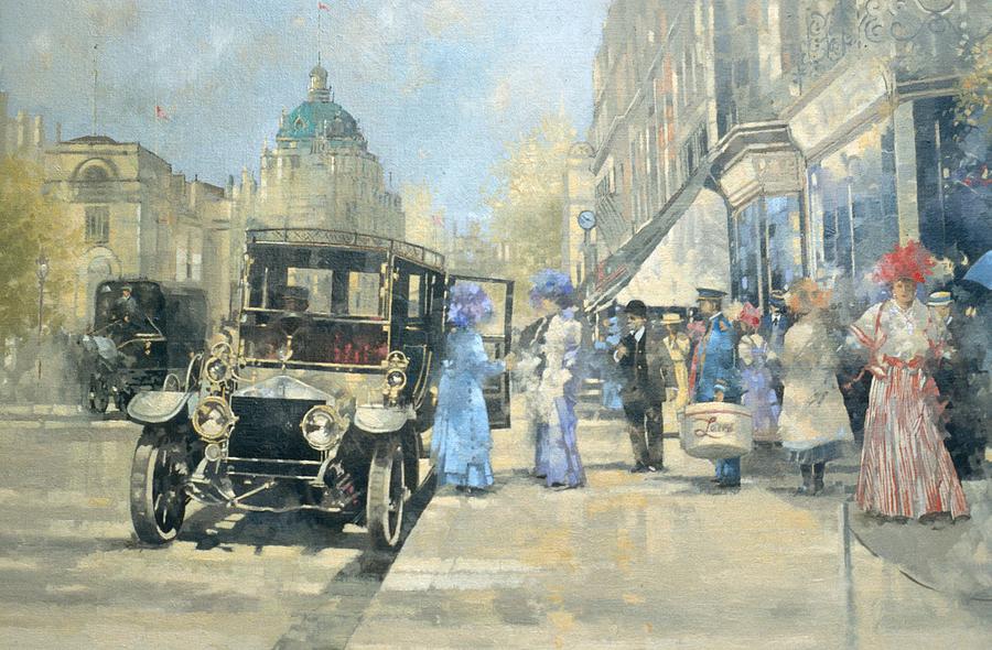 900x590 Shopping In Style Painting By Peter Miller - Painting Shopping