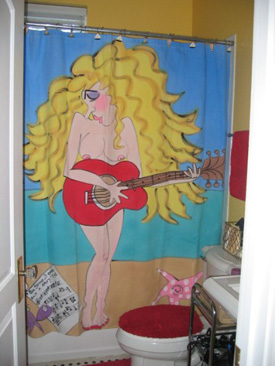 275x366 Shower Curtain Art Hand Painted Shower Curtains - Painting Shower Curtain