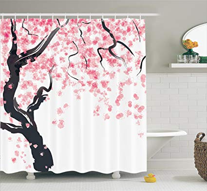 425x391 Ambesonne House Decor Shower Curtain Set By, Japanese - Painting Shower Curtain
