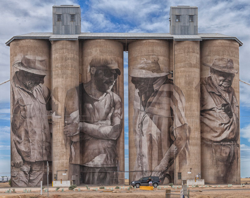 800x635 Colossal Humans By Guido Van Helten - Painting Silos