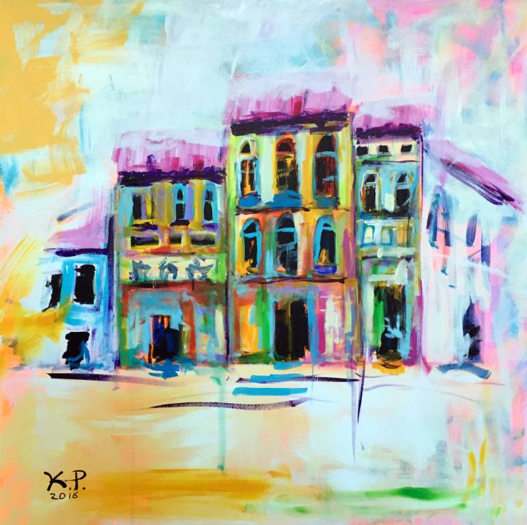 770x767 Saatchi Art Amoy Street, Singapore Painting By Kasia Pawlak - Painting Singapore