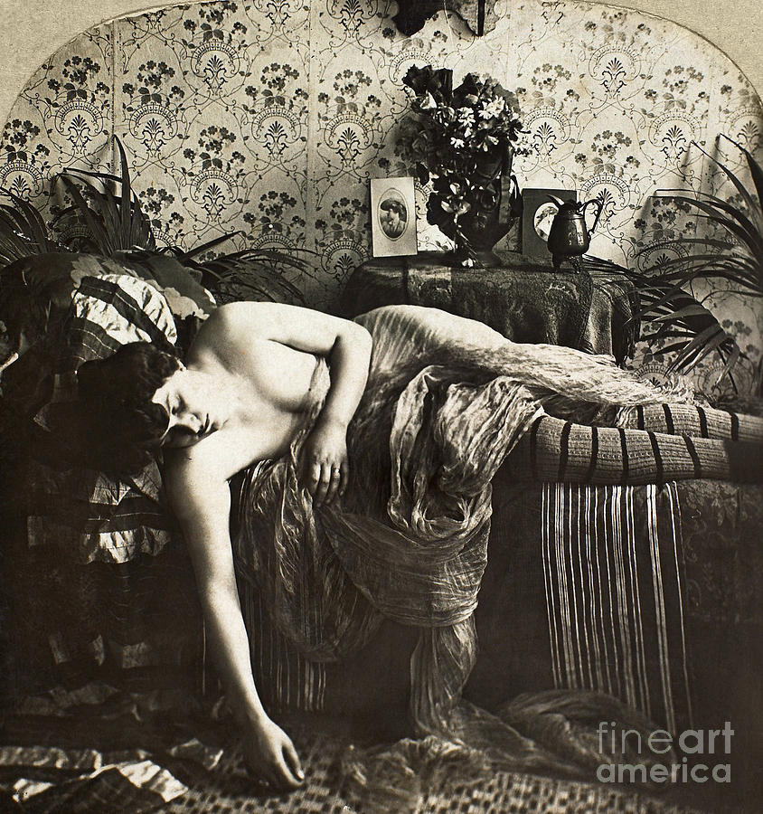 844x900 Sleeping Woman, C1900 Painting By Granger - Painting Sleeping Woman