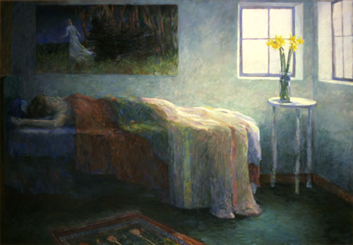 500x347 Aaron Johnson - Painting Sleeping Woman