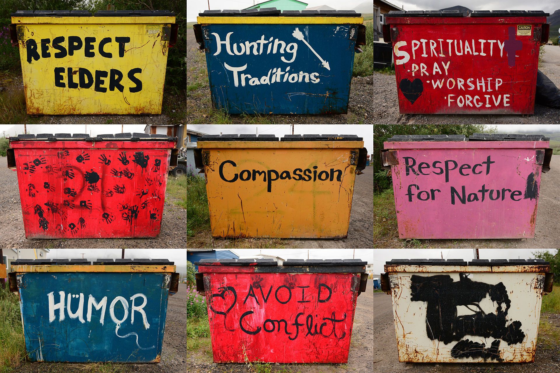 1920x1280 In The Remote Eskimo Village Of Anaktuvuk Pass, Dumpsters Are - Painting Slogans