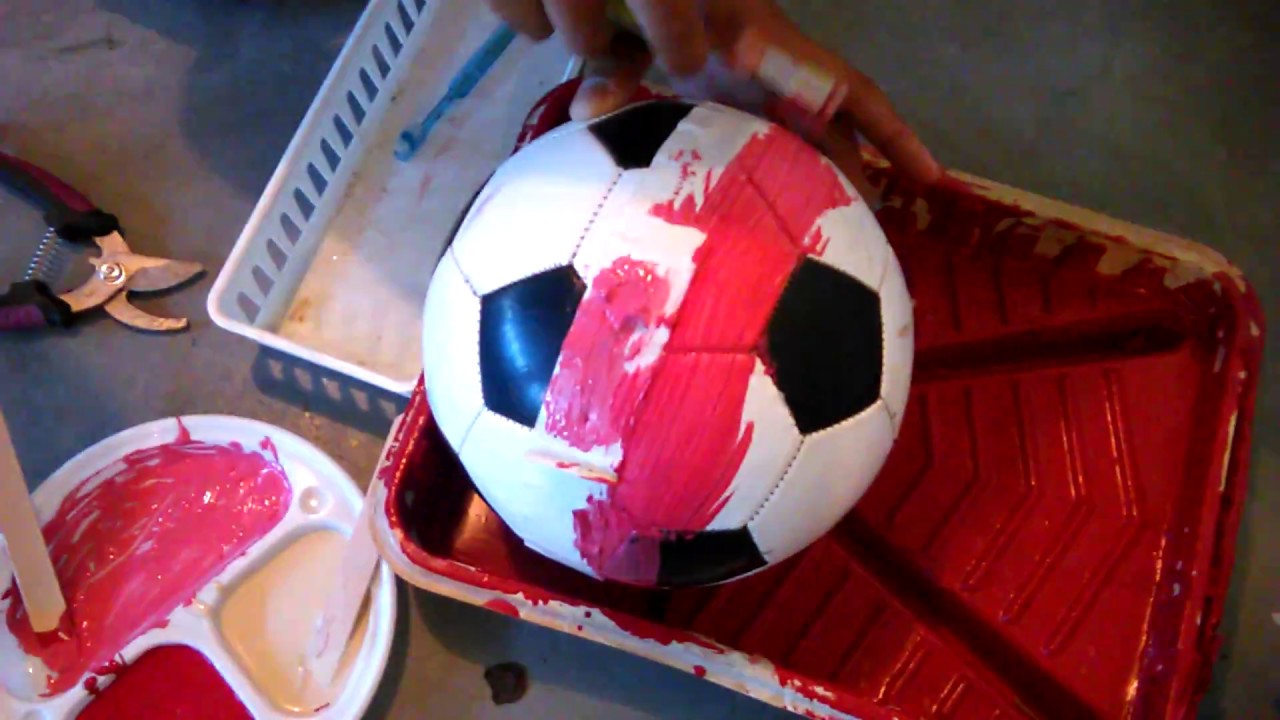 1280x720 How To Paint A Regular Soccer Ball Without Any Spray Paint - Painting Soccer Ball