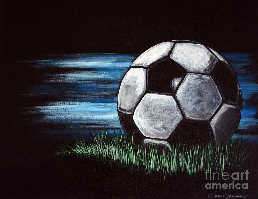 900x696 Soccer Ball Painting By Dani Abbott - Painting Soccer Ball
