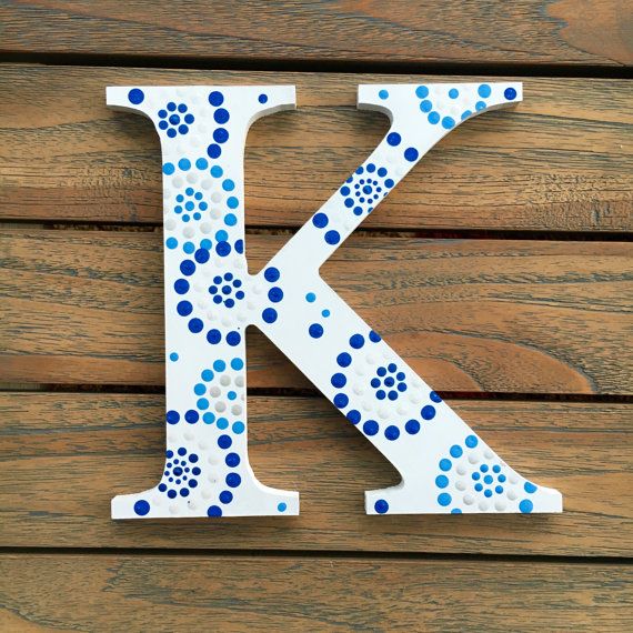 570x570 Kappa Greek Letter, Sorority Wall Art, Greek Wall Decor, Blue - Painting Sorority Letters