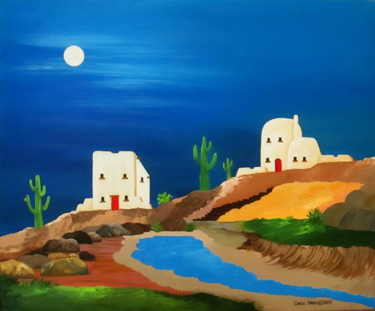 770x639 Saatchi Art Southwest Living Painting By Carol Sabo - Painting Southwest